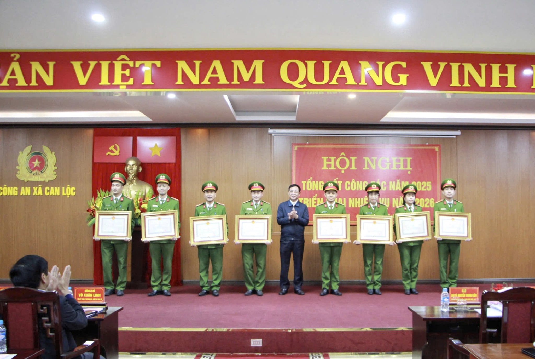 Công an xã Can Lộc tổng kết công tác năm 2025, triển khai nhiệm vụ năm 2026