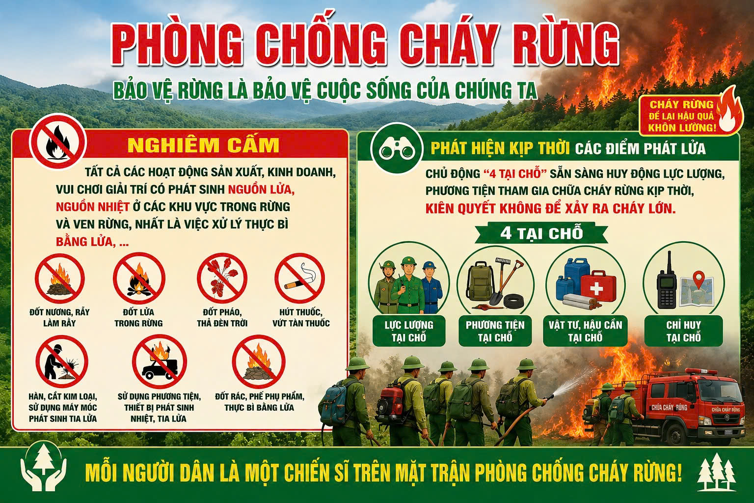 Tăng cường công tác phòng chống cháy rừng