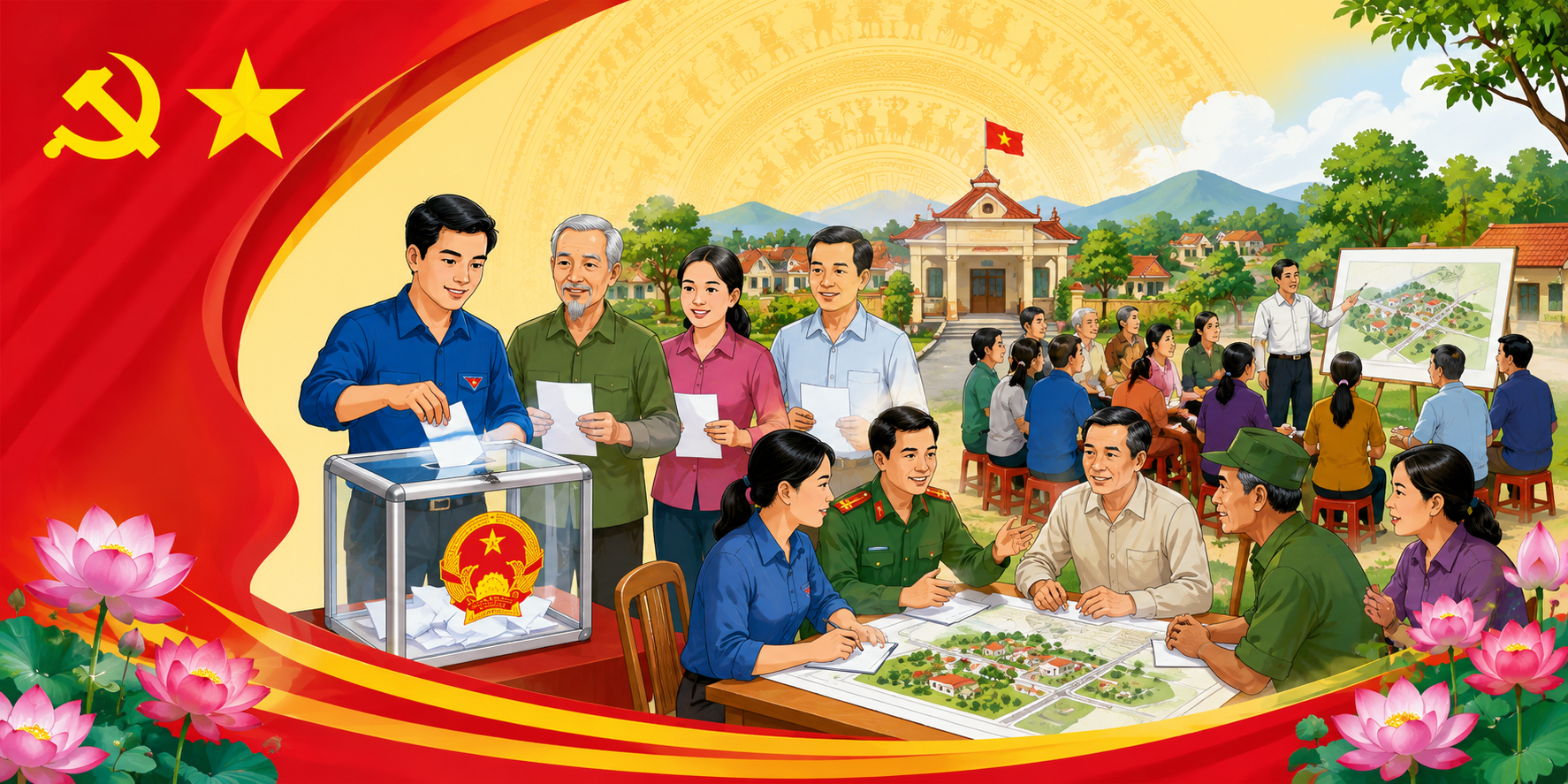 Kế hoạch Tổ chức lấy ý kiến Nhân dân đối với dự thảo Đề án sắp xếp thôn trên địa bàn xã Can Lộc