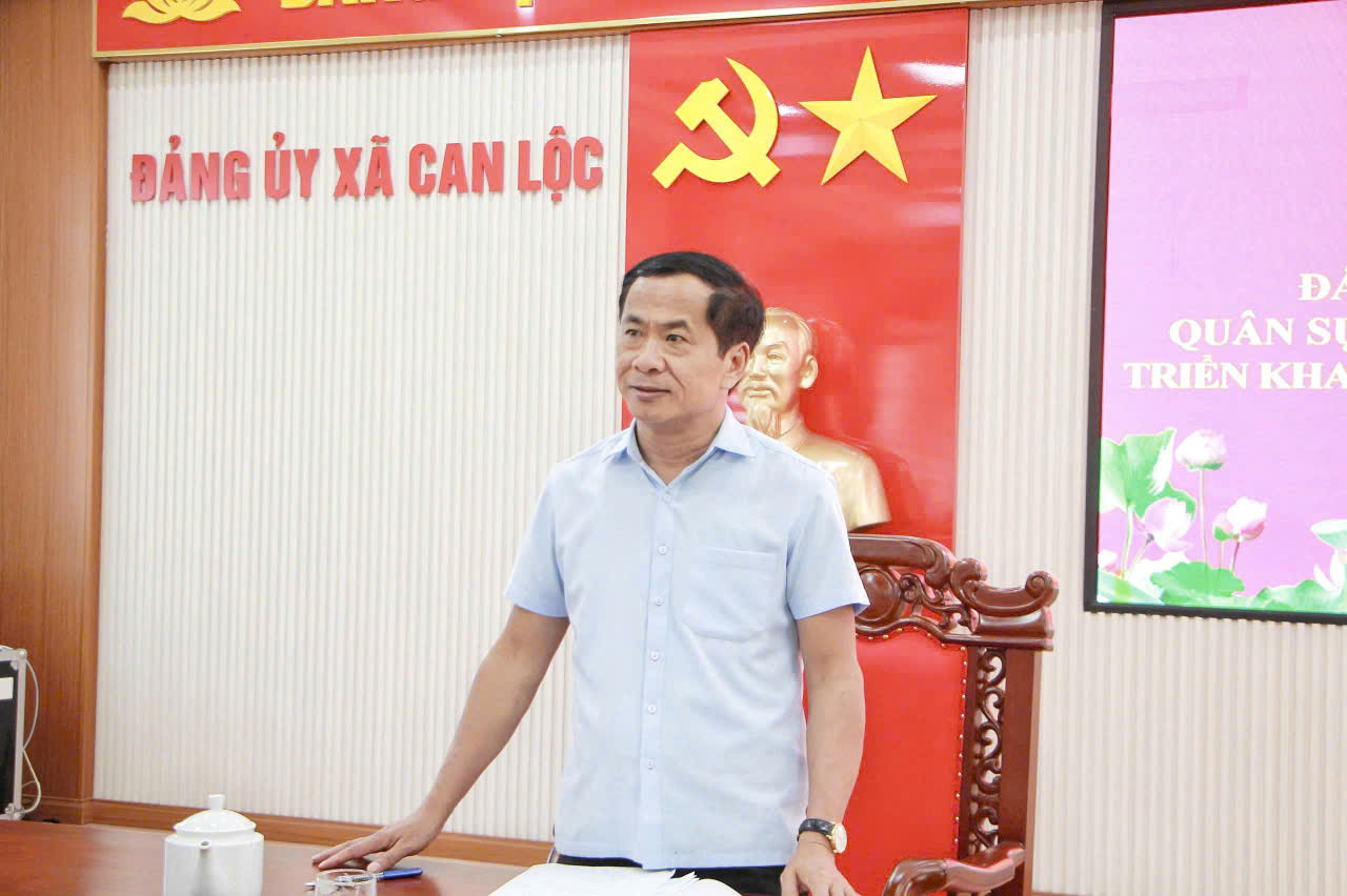 Ban Thường vụ Đảng ủy xã Can Lộc tổ chức phiên họp thường kỳ tháng 5.