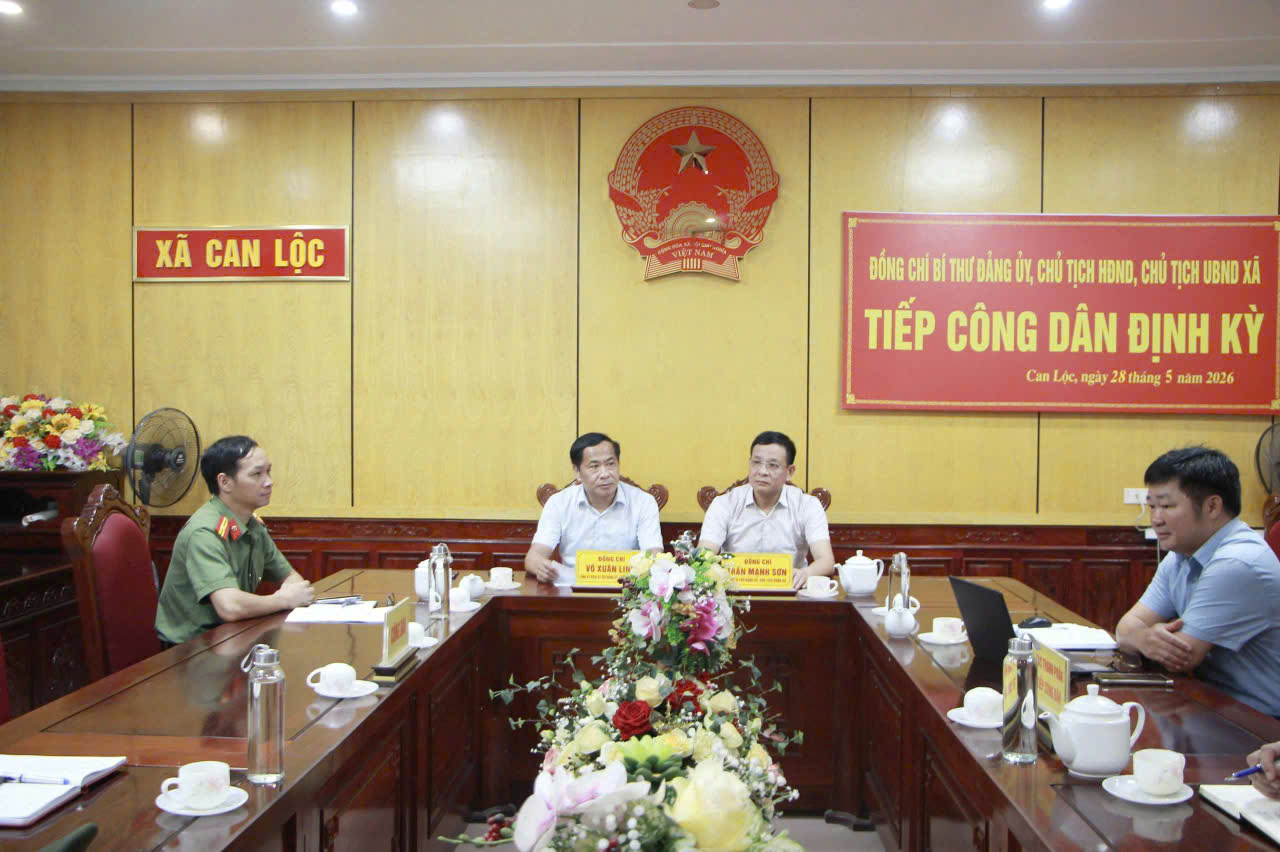 Xã Can Lộc tiếp công dân định kỳ tháng 5.