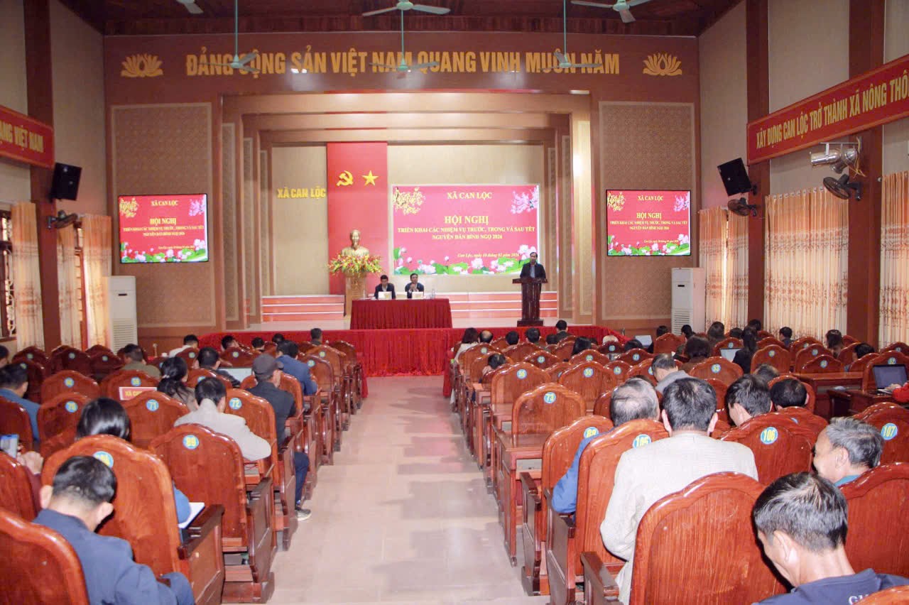 Can Lộc tổ chức hội nghị triển khai một số nhiệm vụ trọng tâm trước trong và sau tết Nguyên đán Bính Ngọ năm 2026
