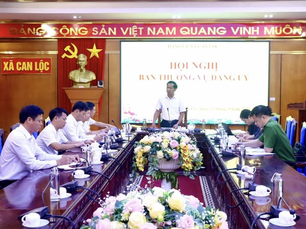 Ban Thường vụ Đảng ủy xã Can Lộc cho ý kiến đối với việc triển khai các nhiệm vụ trọng tâm thời gian tới