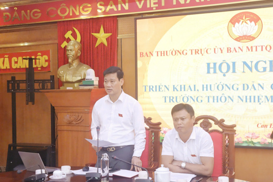 Xã Can Lộc hội nghị triển khai, hướng dẫn công tác bầu cử trưởng thôn nhiệm kỳ 2026–2031