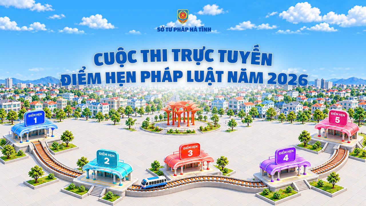Từ 00 giờ 00 phút ngày 21/10/2026, Cuộc thi trực tuyến “Điểm hẹn pháp luật” năm 2026 do Sở Tư pháp tổ chức chính thức khởi động. Không cần cài đặt ứng dụng, không phải đăng ký tài khoản, chỉ với một chiếc điện thoại có kết nối Internet và 05 phút mỗi ngày, người dân vừa cập nhật được những quy định pháp luật mới gần gũi với đời sống, vừa có cơ hội nhận giải thưởng.