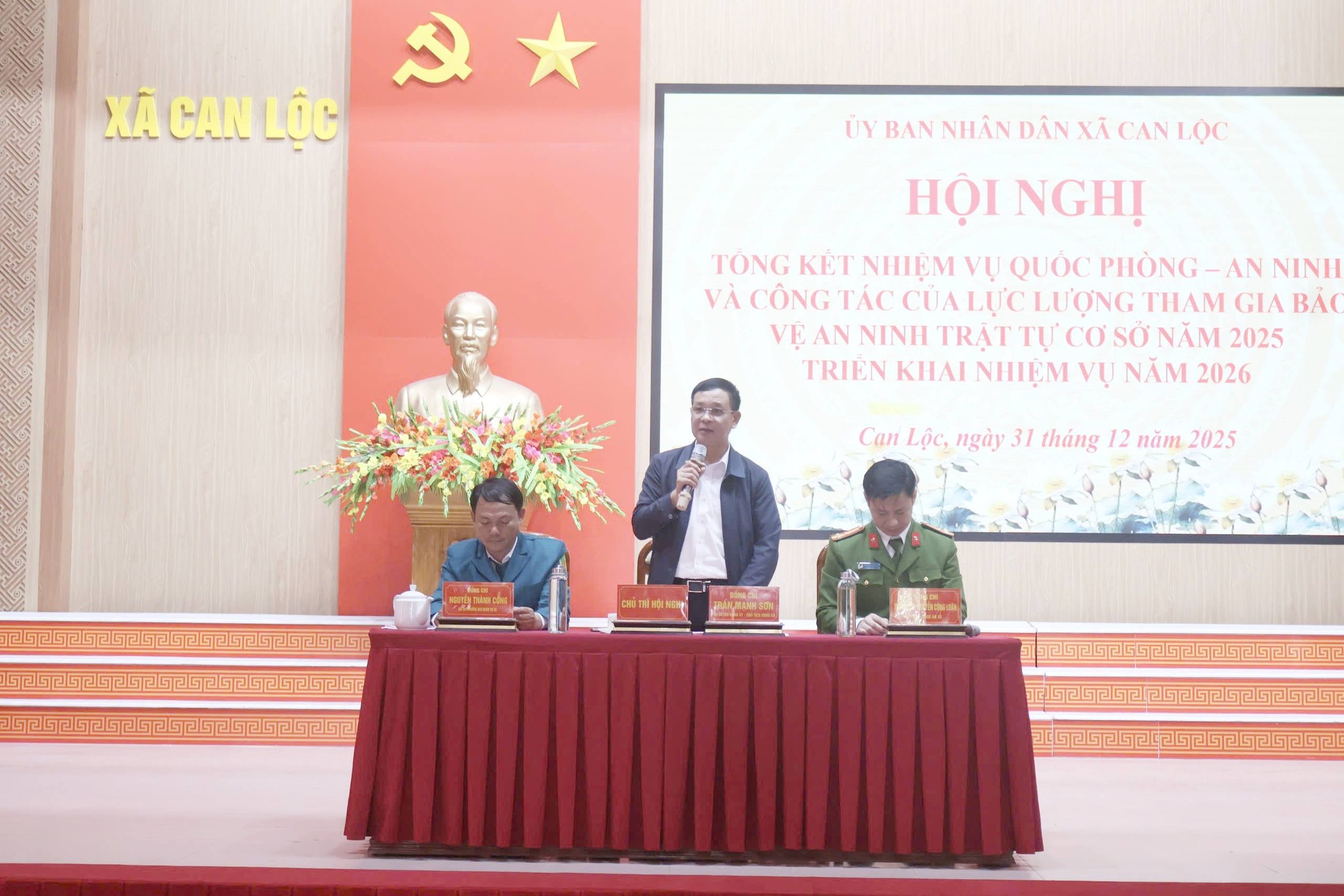 Xã Can Lộc tổng kết nhiệm vụ Quốc phòng – An ninh và công tác của lực lượng tham gia bảo vệ an ninh, trật tự cơ sở năm 2025 